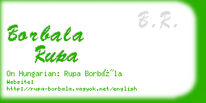 borbala rupa business card